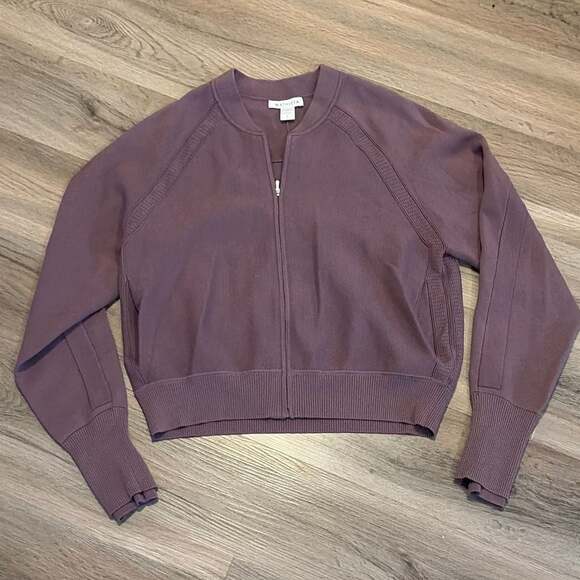 Athleta Jackets & Blazers - Athleta Purple Bomber Jacket